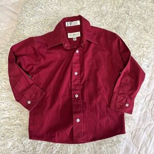 Van Heusen Burgundy Button-Up Shirt